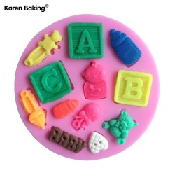 Silicone Fondant Mould Baby Theme
