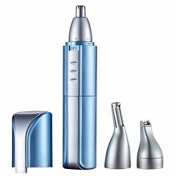 Saturey Nose Hair Trimmers USB Rechargeable Wet dry Nose Trimmer Women Men Nose Hair Clipper Blue