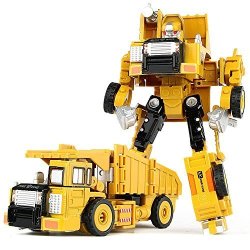 Magical Imaginary MINI Excavator Toy Bucket Wheel Excavator Digger Toys Backhoe Bulldozer Crane Tanker Truck Transformers Toys For Kids By Dump Truck