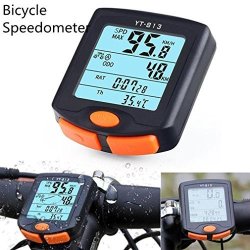 Leewa Bicycle Speedometer Wireless Bike Cycling Bicycle Cycle Computer Odometer Speedometer Backlight With Digital Lcd Display Black