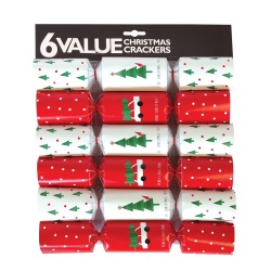 Glenart 6 Value Crackers - Christmas Tree Elf Design