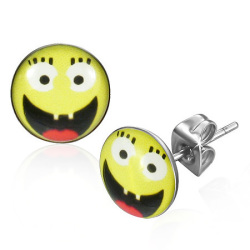 Kids Of All Ages Smiley Earrings Studs