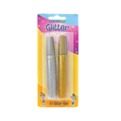 Marlin Kids Glitter Glue 10ML 2&APOS S - Gold & Silver Blister Card Retail Packaging No Warranty