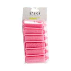 Basics Hair Rollers Foam Pink 6PC