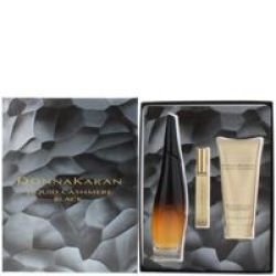 Donna Karan Liquid Cashmere Black Gift Set - Eau De Parfum 100ML & Body Lotion 100ML & Eau De Parfum Rollerball 10ML - Parallel Import