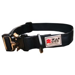 War Dog Tactical Dog Collars War Dog Medium Black Delta Rigid Tactical Dog Collar