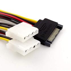 Aideepen 10PCS Male Female 4 Pin Power Drive Adapter Cable To Molex Ide Sata 15-PIN