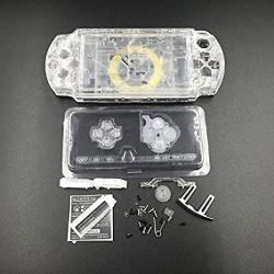New Replacement Sony Psp 2000 Console Full Housing Shell Cover With Buttons Set -clear White.