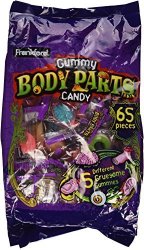 Frankford Gummy Body Parts Candy 65 Pieces Halloween Individually Wrapped 17.2 Oz