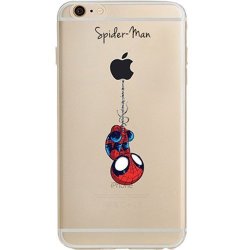 Batman Catwoman Joker Iron Man Captain America Spider Man The Hulk Thor Jelly Clear Case For Apple Iphone 6 Iphone 6S 4.7" Spider Man