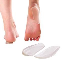 Braceability Medial & Lateral Heel Wedge Silicone Insoles Pair - Supination & Pronation Corrective Adhesive Shoe Inserts For Foot Alignment Knock Knee Pain Bow Legs Osteoarthritis