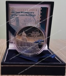 2013 S.a. Mint Silver Proof R2 Series: 100 Year Anniversary Of The Union Buildings