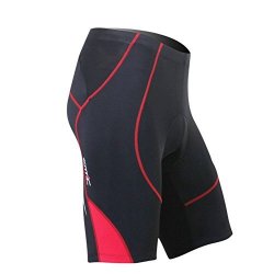 Santic Cycling Men's Shorts Biking Bicycle Bike Pants Half Pants 4D Coolmax Padded Red XL
