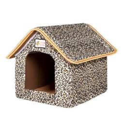 Cute Cat dog House - Leopard L