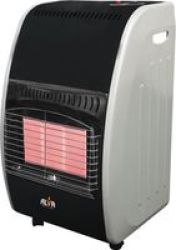 Alva 3-PANEL Gas Heater Black white