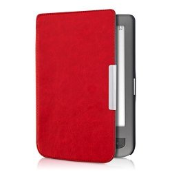Kwmobile Flip Cover Case For Pocketbook Touch Lux 3 TOUCH Lux 2 BASIC Lux basic 3 BASIC Touch 2 - Imitation Leather Foldable Case In Red