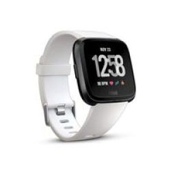 Fitbit Versa Fitness Smartwatch White and Black