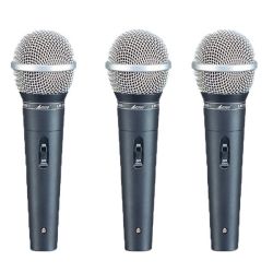 LM-510 Classic Dynamic Professional Wired Microphone - 3 Pack