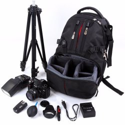 Nylon Waterproof Shockproof Camera Laptop Bag Lens Case Backpack For Canon Nikon Slr Dslr Camera