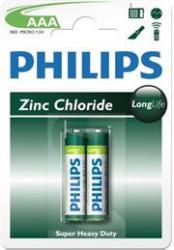 Philips Longlife Battery 2 X R03L2B Aaa Zinc