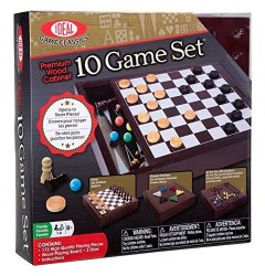 Ideal Premium Wood Cabinet 10 Game Set