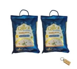 Qilla Premium Dehraduni Basmati Rice 5KG Pack Of 2+ Keyring
