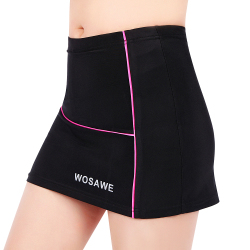 Women's Mini Skirt Bicycle Shorts With Breathable Silicone Pad
