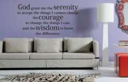 - Serenity Prayer Vinyl Wall Poetry