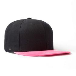 Headwear 24 Uflex Snapback Flat Peak Cap - Black Pink