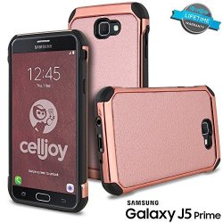 Celljoy Case For Galaxy ON5 2016 J5 Prime Deluxe Shock Armor Samsung G570 Dual Layer Protective Shockproof Hybrid Bumper Impact Resistant Premium Thin Hard Cover