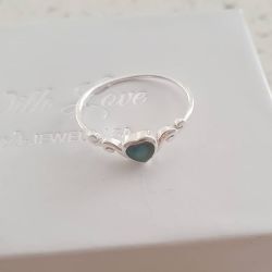 Molly 925 Sterling Silver Heart Mood Ring - Size 8