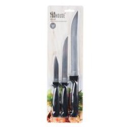 Kitchen Knife Set - Stainless Steel - Assorted Sizes - 3 Piece - 2 Pack