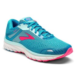 BROOKS Women's Adrenaline Gts 18 Running Shoes - Blue Mint & Pink