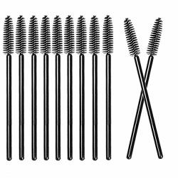 Deksias 100PCS Disposable Eyelash Mascara Brushes Wands Applicator Lash Extensions Eye Brow Brush Makeup Kits Black