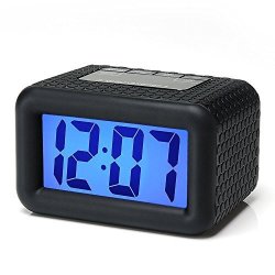 Easy Setting Plumeet Digital Alarm Clock With Snooze And Nightlight Function Large Lcd Display Travel Alarm Clock Easy To Use Ascending Sound Alarm &