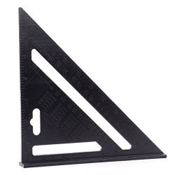 7 Inch Metric Ruler Aluminum Alloy Speed Square Roofing Triangle Protractor