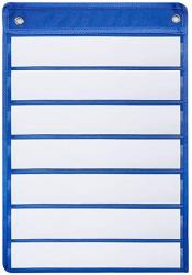 Wiwaplex Magnetic Pocket Chart And 20 Dry Erase Cards For Standards Daily Schedule Activities Classroom School Office Or Home Use Blue