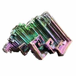 1.42OZ 40G+ Bismuth Crystal Specimen Decoration Mineral Earth Science Minerals Collection Bismuth Crystal Stone For Collecting Wire Wrapping Wicca And Reiki Crystal
