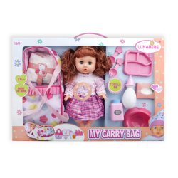 Functional Doll Set With Carry Bag Red Hair