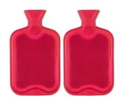 2-PACK High-quality 2L Red Hot Water Bottles: Luxury Comfort And Pain Relief