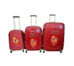 Abs 3PC Luggage Sets -hardshell Lightweight Durable Suitcase With Spinner Wheels Red
