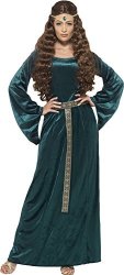 Smiffy's Women's Medieval Maiden Costume Dress And Headband Tales Of Old England Serious Fun Size 10-12 45497