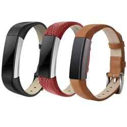 Sailfar Genuine Leather Bands For Fitbit Alta 3 Pack Replacement Strap Wristband For Fitbit Alta Small Large
