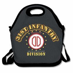 31ST Infantry Division Dixie Division Neoprene Lunch Bag Insulated Waterproof Lunch Tote Box For Work School Travel And Picnic