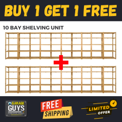 10 Bay Diy Wooden Shelving With 5 Levels Of Shelves 2.7M High Promo - 600MM Deep