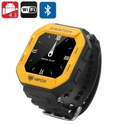 Mfox Awatch IP68 Smart Watch in Yellow
