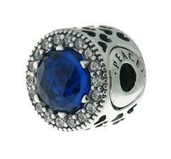 Pandora Essence Peace Charm Only For Essence Bracelet Royal Blue Crystal & Clear Cz 796439NCB