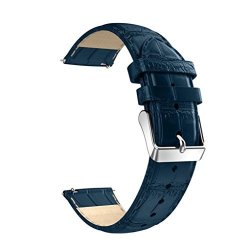 For Huawei Asus Zenwatch 2 Outsta 18MM Leather Strap Replacement Watch Band Wrist Strap Blue