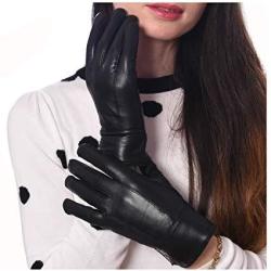 women's black driving gloves