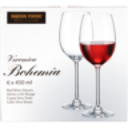 Bohemia Crystal Red Wine Glass Set 6 Piece